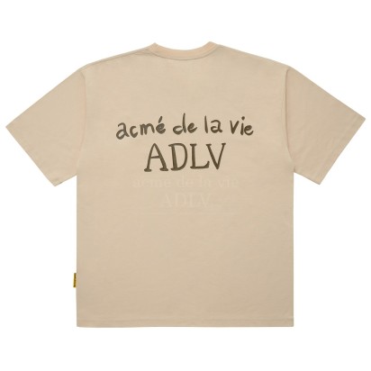 ADLV Glossy Logo Tee Beige