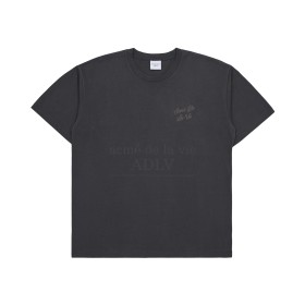 ADLV Script Logo Printing Tee Charcoal