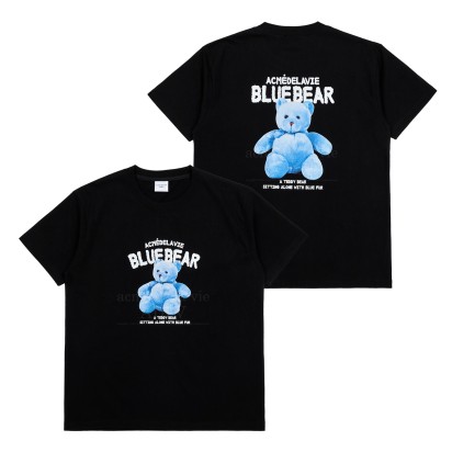 ADLV Blue Teddy Bear Tee Black