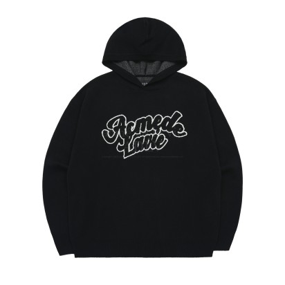 ADLV Round Logo Kinit Hoodie Black