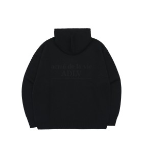 ADLV Round Logo Kinit Hoodie Black