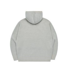 ADLV Round Logo Kinit Hoodie Light Grey