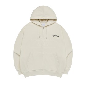 ADLV Gold Chain Bear Doll Zip Up Hoodie Cream