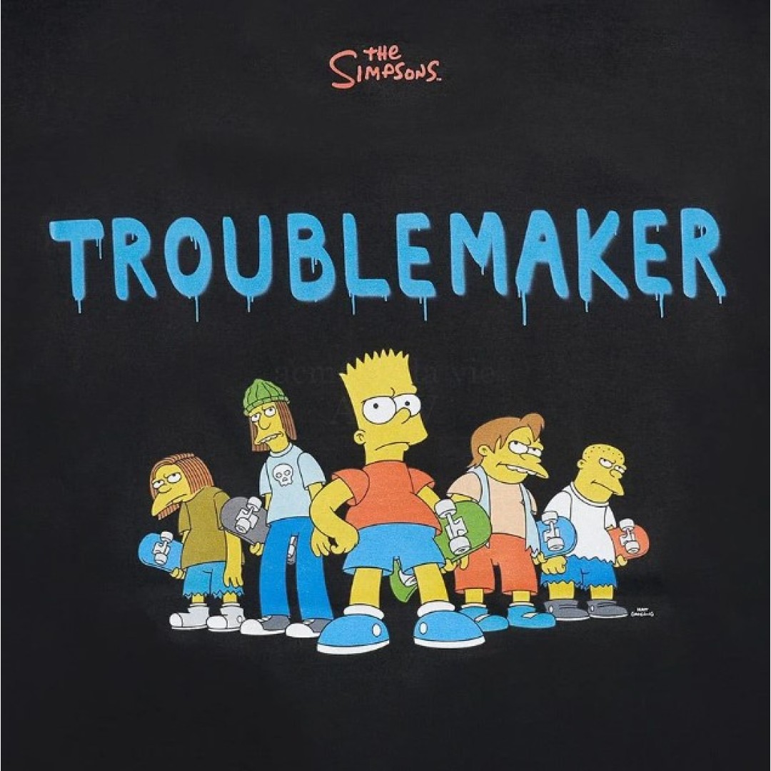 ADLV x The Simpsons Graffiti Bart Simpsons Tee Black