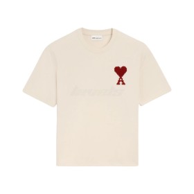 AMI Paris Cotton Ami de Coeur Heavy Cotton Tee Moonlight