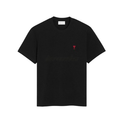AMI Paris Cotton Ami de Coeur Tee Black
