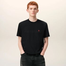 AMI Paris Cotton Ami de Coeur Tee Black