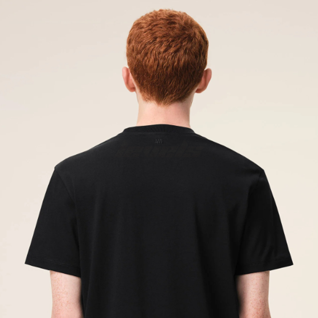 AMI Paris Cotton Ami de Coeur Tee Black