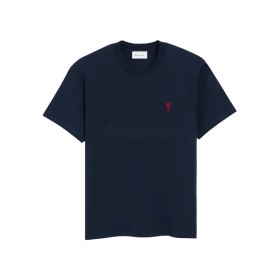 AMI Paris Cotton Ami de Coeur Tee Night Blue