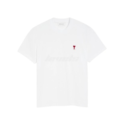 AMI Paris Cotton Ami de Coeur Tee White