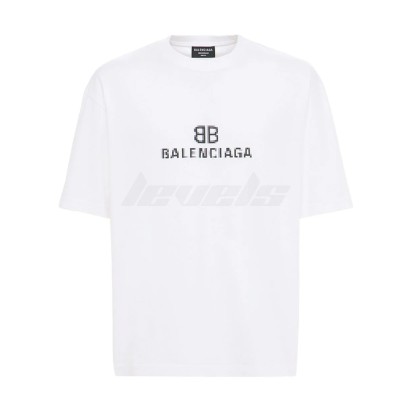 Balenciaga BB Pixel Tee White