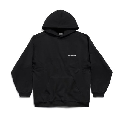 Balenciaga Balenciaga Back Regular Fit Hoodie Black