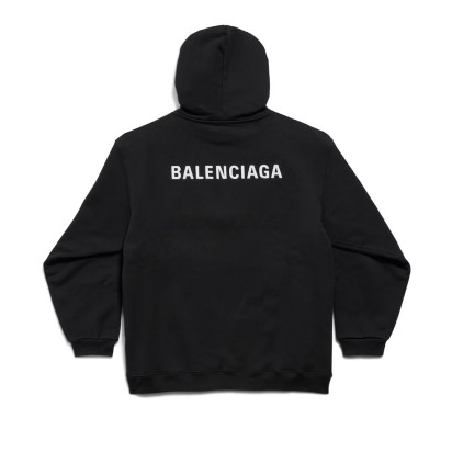 Balenciaga Balenciaga Back Regular Fit Hoodie Black