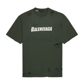 Balenciaga Caps Tee Green