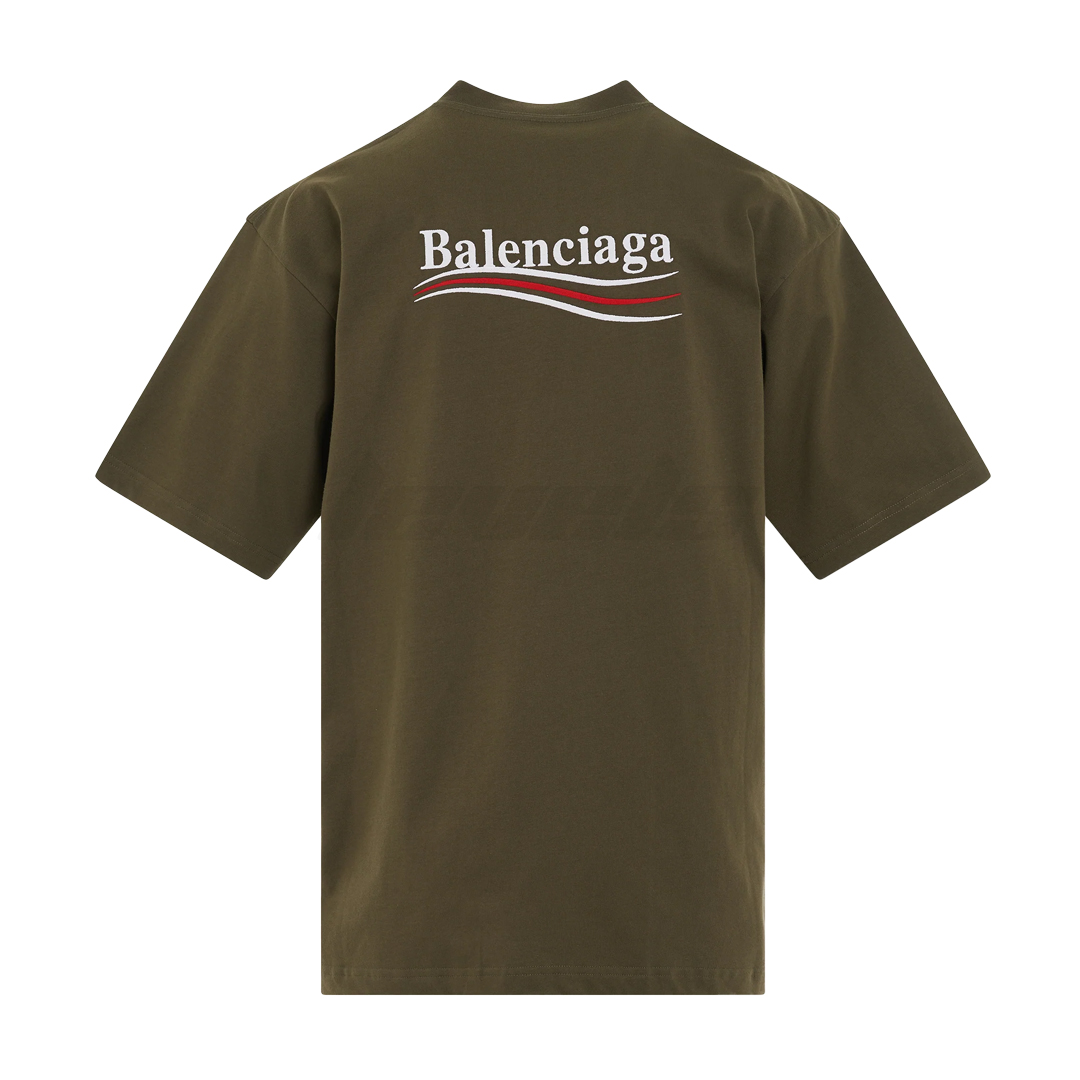 Balenciaga Political Campaign Tee Khaki