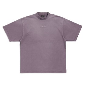 Balenciaga New Balenciaga Back Tee Off Purple/Grey