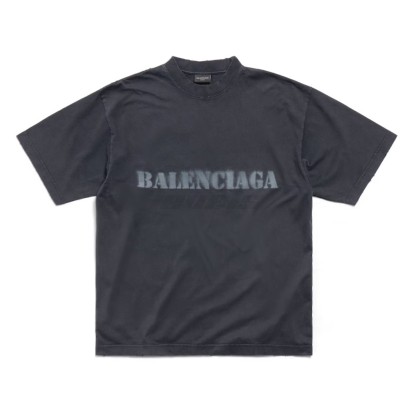 Balenciaga Stencil Type Tee Black