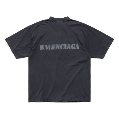 Balenciaga Stencil Type Tee Black