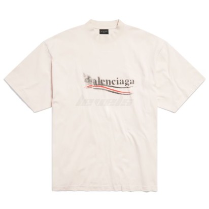 Balenciaga Political Stencil Tee Off White