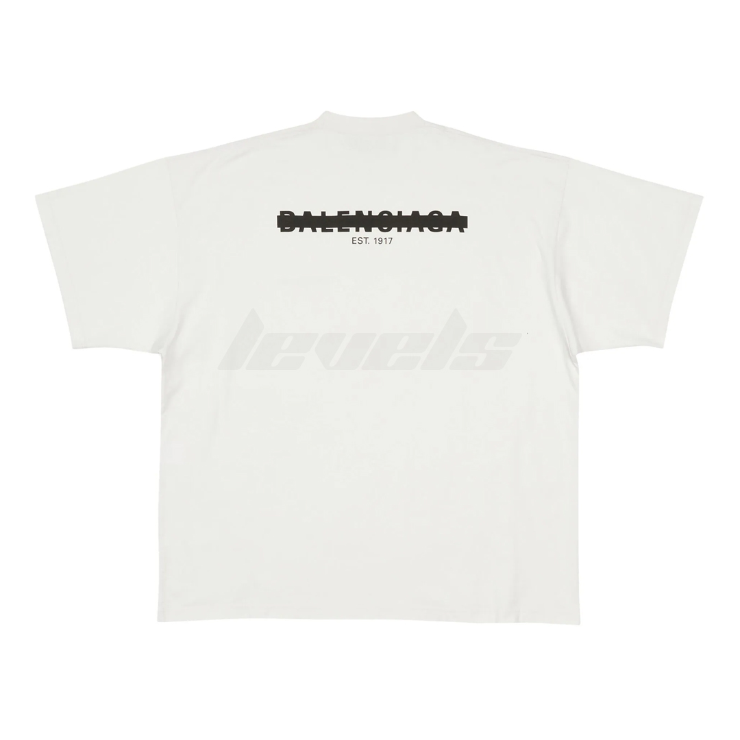 Balenciaga Strike 1917 Logo Tee White