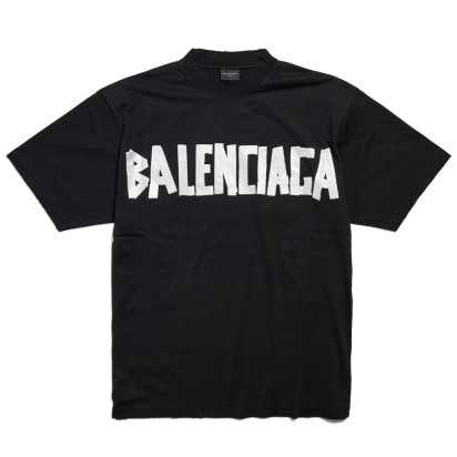Balenciaga Tape Type Tee Black