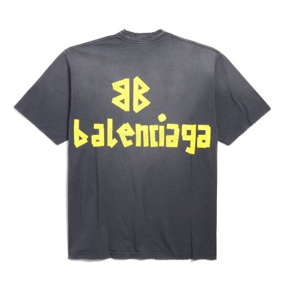 Balenciaga Tape Type Tee Black Faded