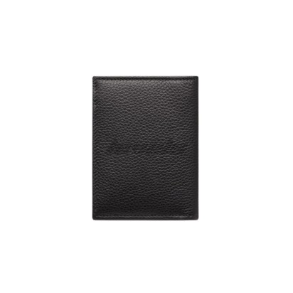Dior CD Icon Vertical Bifold Card Holder Black