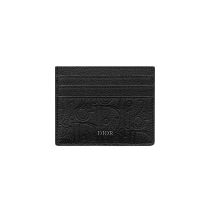Dior Card Holder Black Gravity Leather
