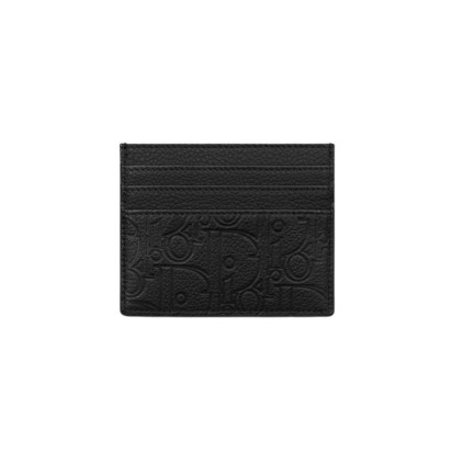 Dior Card Holder Black Gravity Leather