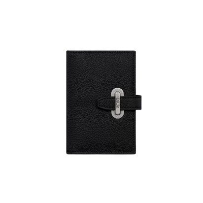 Dior Normandie Vertical Bifold Card Holder Black