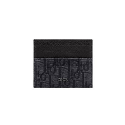 Dior Card Holder Black Dior Oblique Jacquard