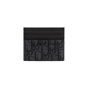 Dior Card Holder Black Dior Oblique Jacquard