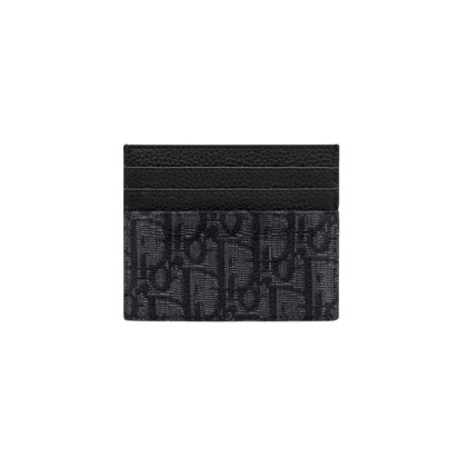 Dior Card Holder Black Dior Oblique Jacquard