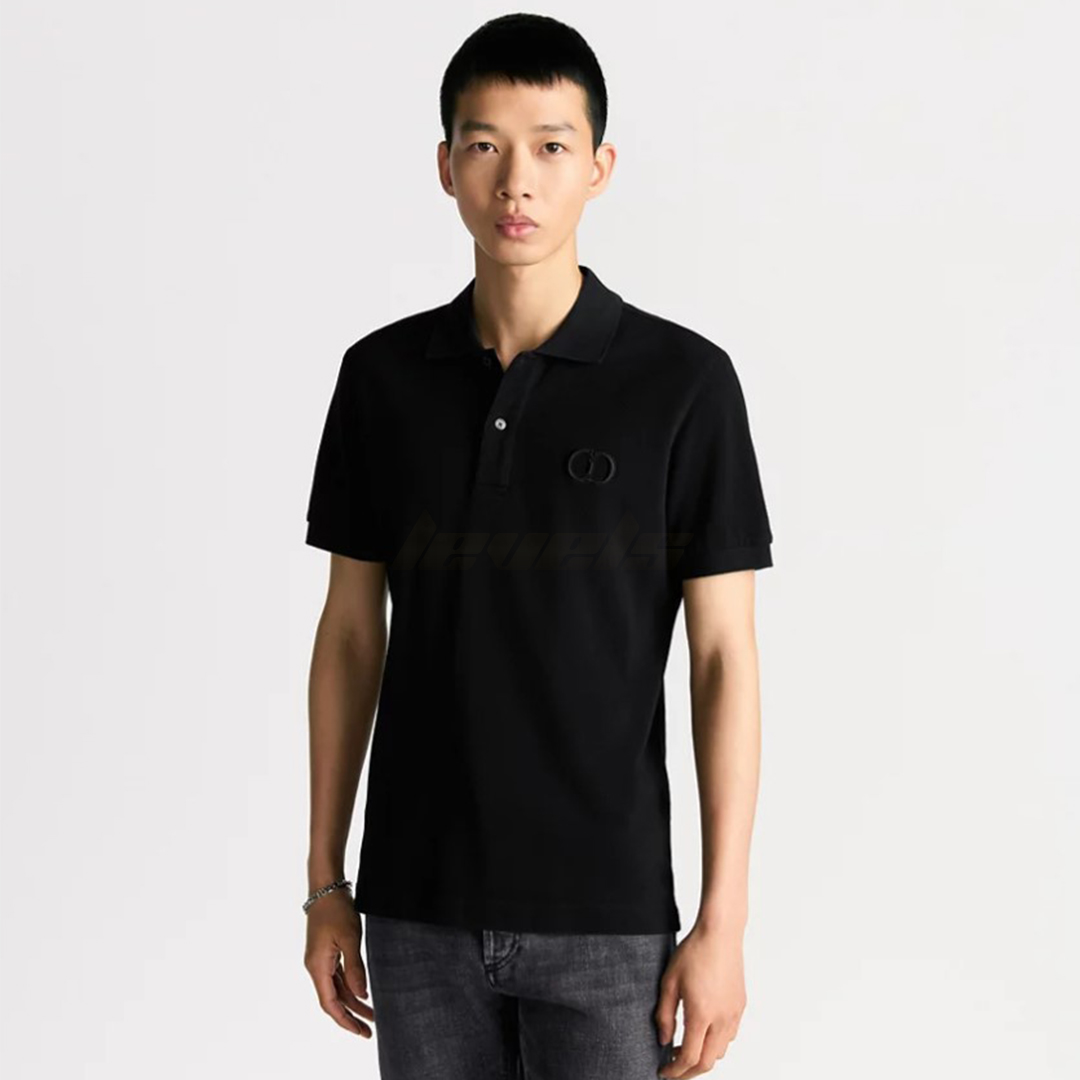 Dior CD Icon Polo Shirt Black