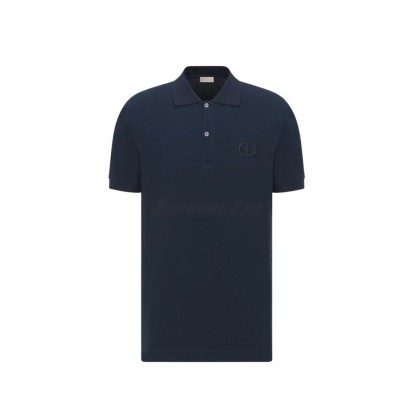 Dior CD Icon Polo Shirt Navy Blue
