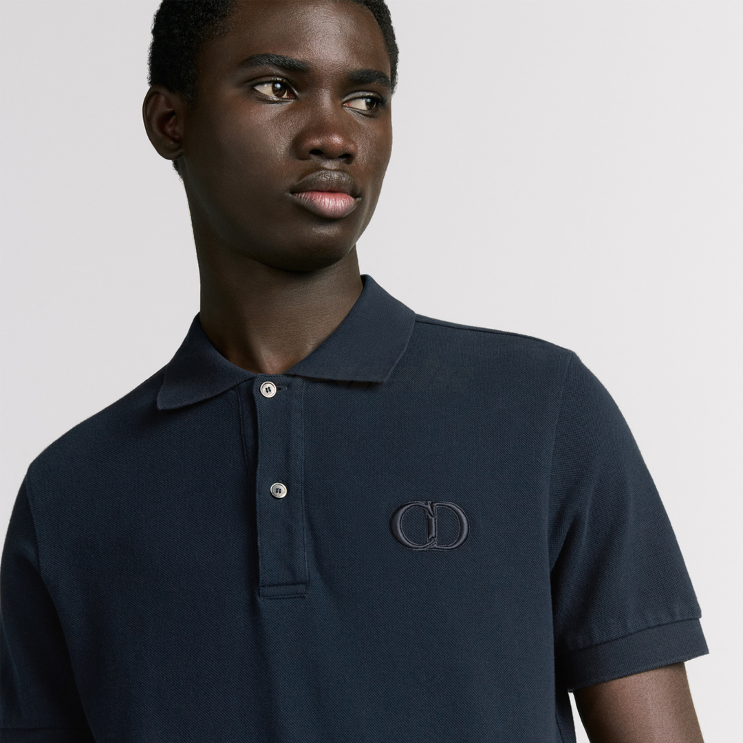 Dior CD Icon Polo Shirt Navy Blue