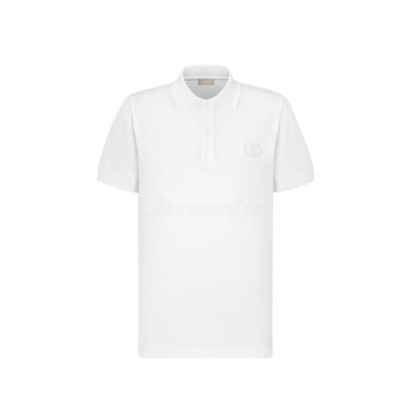 Dior CD Icon Polo Shirt White