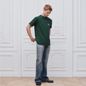 Dior Tee with Dior Embroidery Green