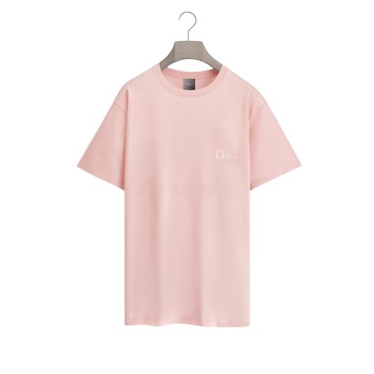 Dior Tee with Dior Embroidery Pink