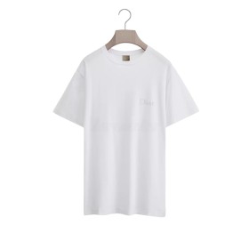 Dior Tee with Dior Embroidery White