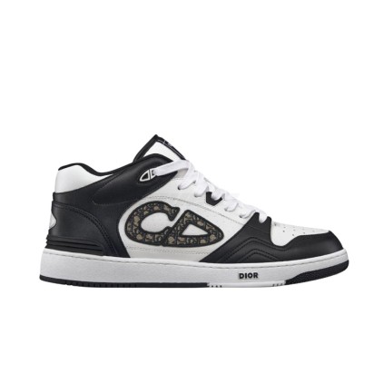 Dior B57 Dribble Mid-Top Sneaker Black and White