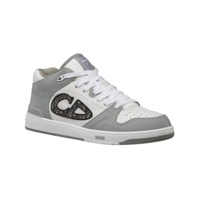 Dior B57 Dribble Mid-Top Sneaker Gray and White