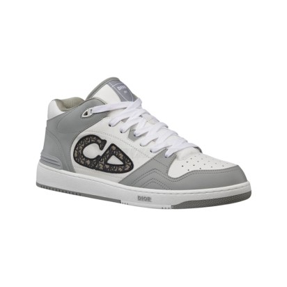 Dior B57 Dribble Mid-Top Sneaker Gray and White