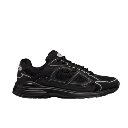 Dior B30 Low-Top Sneaker Black Mesh and Black Technical Fabric