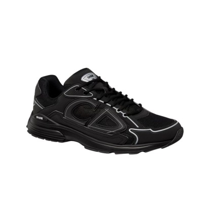 Dior B30 Low-Top Sneaker Black Mesh and Black Technical Fabric