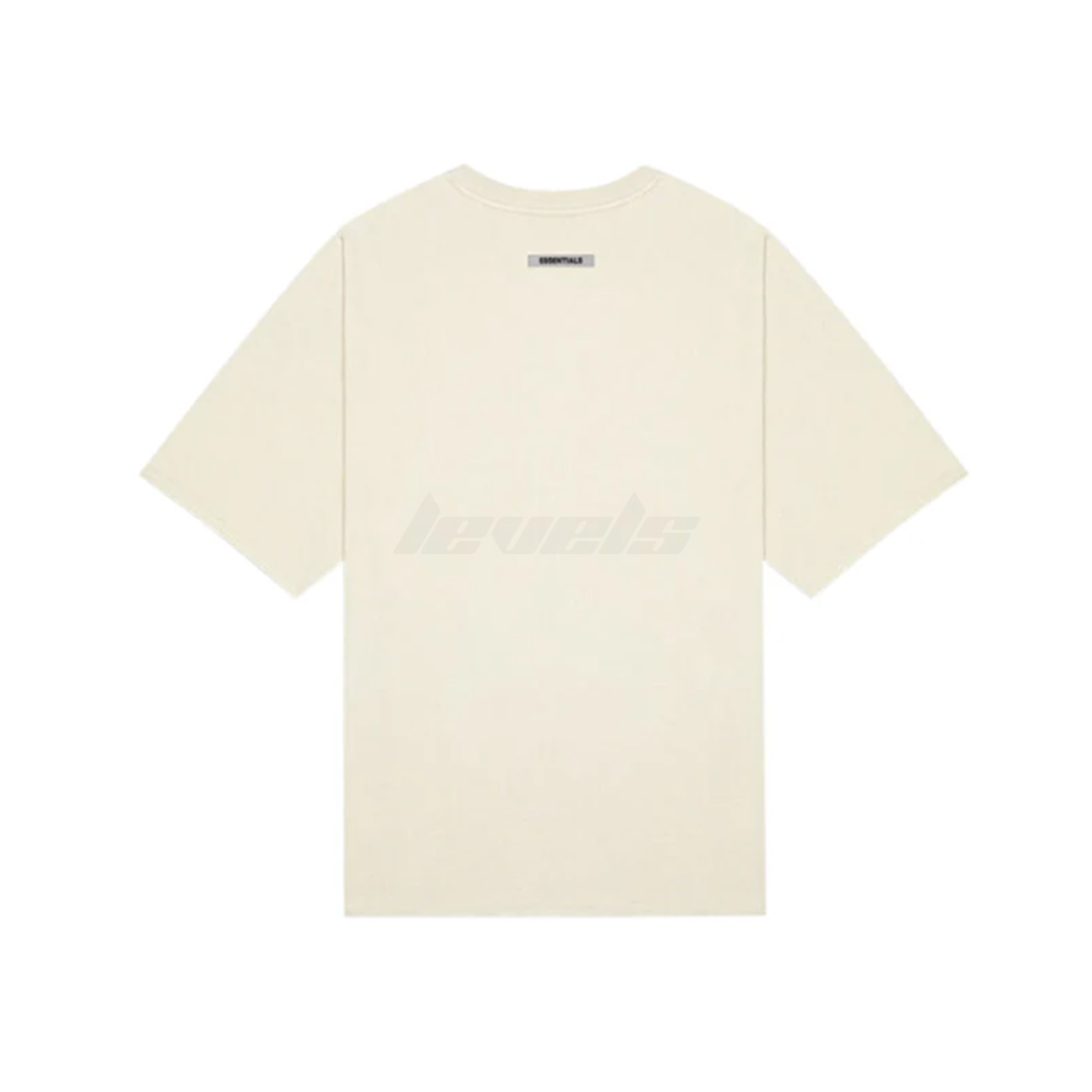 Fear of God ESSENTIALS FW20 3D Silicon Applique Boxy Tee Butter Cream