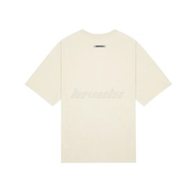Fear of God ESSENTIALS FW20 3D Silicon Applique Boxy Tee Butter Cream
