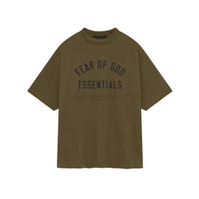 Fear of God ESSENTIALS FW24 Jersey Crewneck Tee Olive