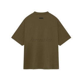Fear of God ESSENTIALS FW24 Jersey Crewneck Tee Olive