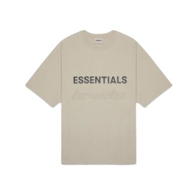 Fear of God ESSENTIALS FW20 3D Silicon Applique Boxy Tee Olive